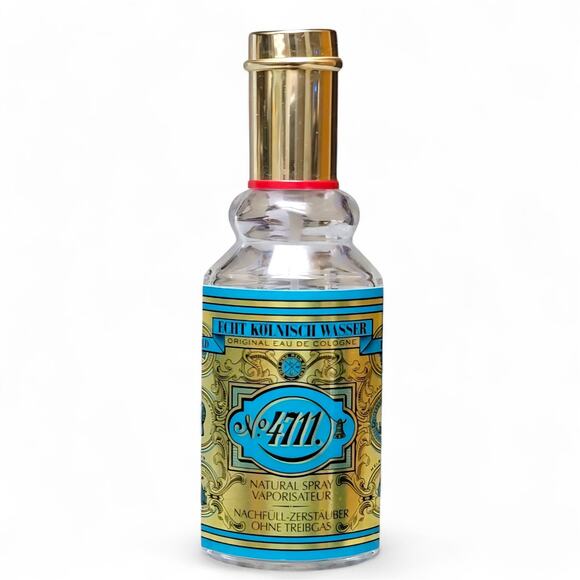 Echt‎ Kolnisch Wasser No 4711 Spray Cologne Empty Bottle 2.0 fl oz Blue Gold - Picture 1 of 7